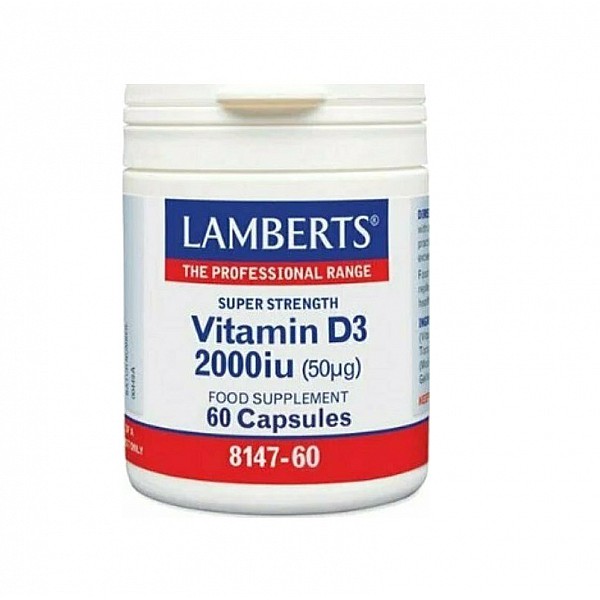 LAMBERTS VITAMIN D3 2000IU/50μg, 60 caps