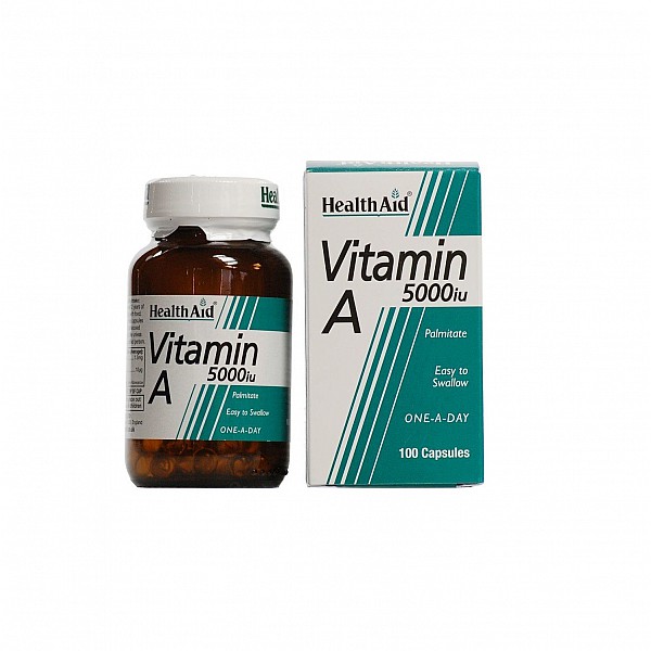 Health Aid VITAMIN A (Palmitate) 5000 i.u, 100 κάψουλες