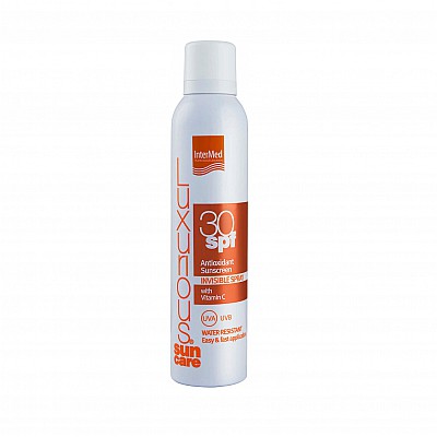Intermed Luxurious Suncare Antioxidant Sunscreen Invisible Spray SPF30 Διάφανο Αντηλιακό με αντιοξειδωτική σύνθεση, 200ml