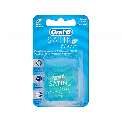 OralB Satin Floss Οδοντικό Νήμα 25m, 1τμχ