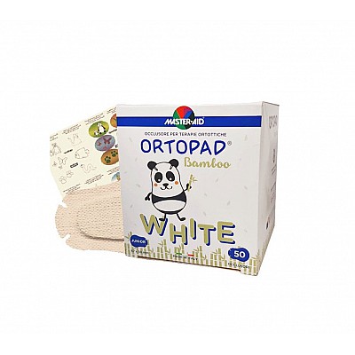 Master Aid Ortopad Bamboo White Regular Παιδικά Οφθαλμικά Αυτοκόλλητα 85mm x 59mm 50Τμχ.