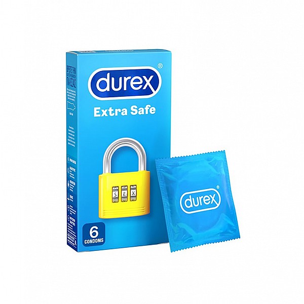 Durex Προφυλακτικά Extra Safe με Μεγαλύτερο Πάχος και Λιπαντικό 6τμχ