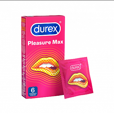 Durex Pleasuremax με Ραβδώσεις & Κουκίδες για μεγαλύτερη απόλαυση, 6τμχ