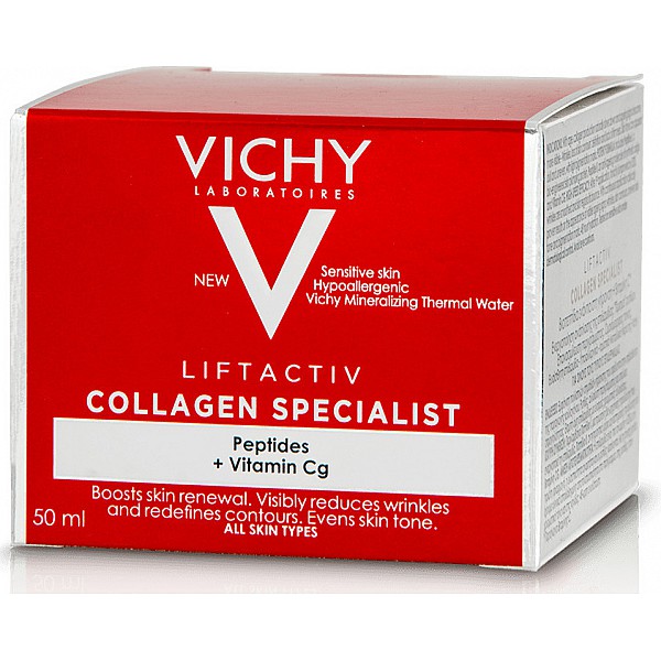 Vichy Liftactiv Collagen Specialist Αντιγηραντική Κρέμα Προσώπου με Βιοπεπτίδια με Υπέροχη Υφή, 50ml