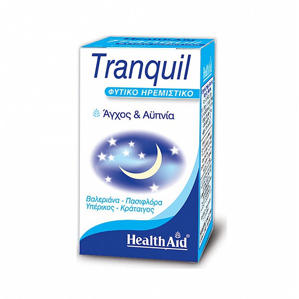 Health Aid Tranquil Συμπλήρωμα Διατροφής για το Άγχος & την Αϋπνία, 30caps