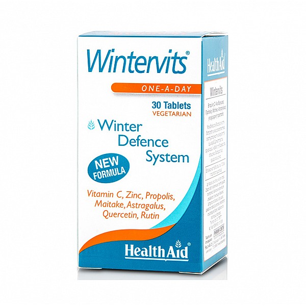 Health Aid Wintervits Vitamin C - Zinc - Propolis - Maitake - Astragalus, 30 ταμπλέτες