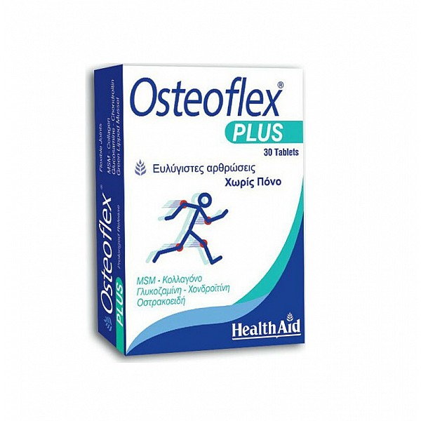 Health Aid Osteoflex Plus Γλυκοσαμίνη, Χονδροϊτίνη, MSM, Κολλαγόνο 30 Ταμπλέτες