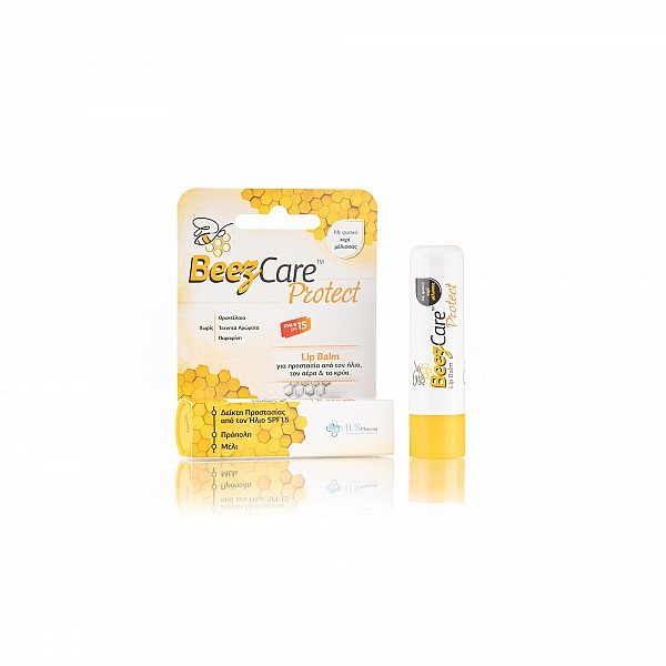 BeezCare Protect Lip Balm SPF15 Κατάλληλο για Προστασία από τον Ήλιο, τον Αέρα και το Κρύο 5,1g.