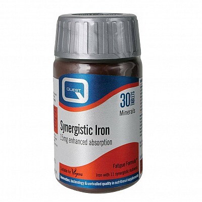 Quest Synergistic Iron 15mg enhanced absorption, 30 ταμπλέτες