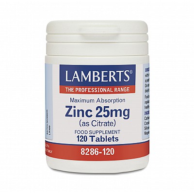 Lamberts Zinc 25mg (Citrate) 120 ταμπλέτες