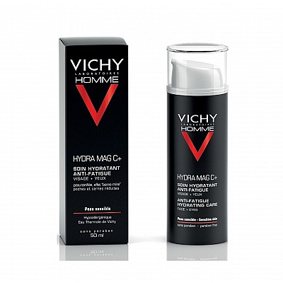 Vichy Homme Hydra Mag C+ Κρέμα Ενυδατικής Περιποίησης για Άνδρες Ενάντια στην Κούραση για Πρόσωπο & Μάτια, 50ml