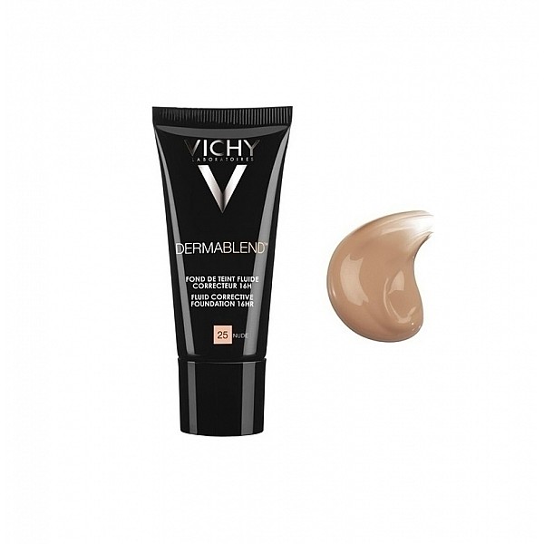 Vichy Dermablend Fluid Make Up 25 - Nude Διορθωτικό Make-Up Υψηλής Κάλυψης έως 16hrs, 30ml