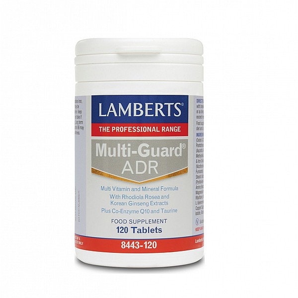 Lamberts Multi Guard ADR Πολυφόρμουλα Ενέργειας & Τόνωσης με Rhodiola ,Korean Ginseng ,Q10 & Ταυρίνη ,120tabs