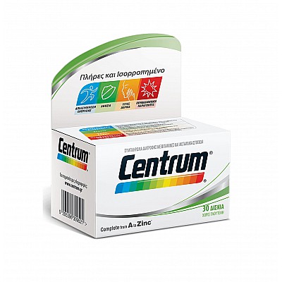 Centrum Complete from A to Zinc Πολυβιταμίνη για Τόνωση του Οργανισμού, 30tabs