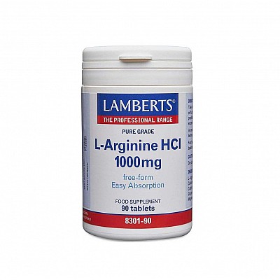 Lamberts L-Arginine HCl 1000mg Αργινίνη 90 Tablets