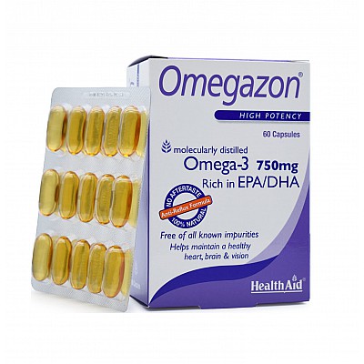 Health Health Aid Omegazon Omega-3 750mg 60 μαλακές κάψουλεςOmegazon 750mg 60 κάψουλες