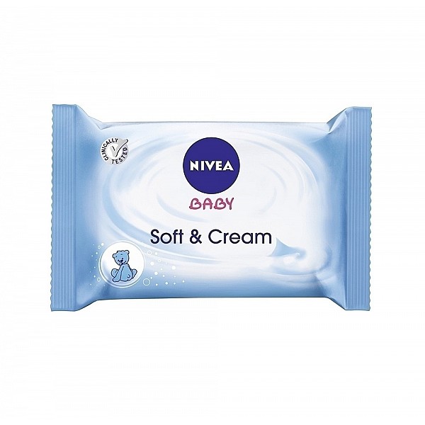 Nivea Baby Soft & Cream Μωρομάντηλα Εμποτισμένα με Βρεφική Κρέμα & Πανθενόλη, 63 τεμάχια