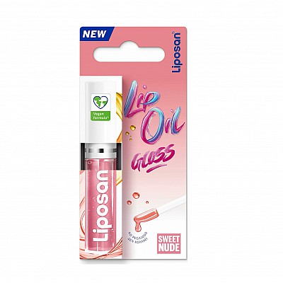 Liposan Lip Oil Gloss Sweet Nude Άμεσης Ενυδάτωσης Vegan Friendly, 5.5ml