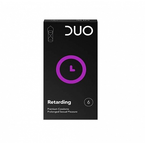 Duo Longer Pleasure Retarding Προφυλακτικά με Επιβραδυντικό για Μεγαλύτερη Απόλαυση, 6τεμ