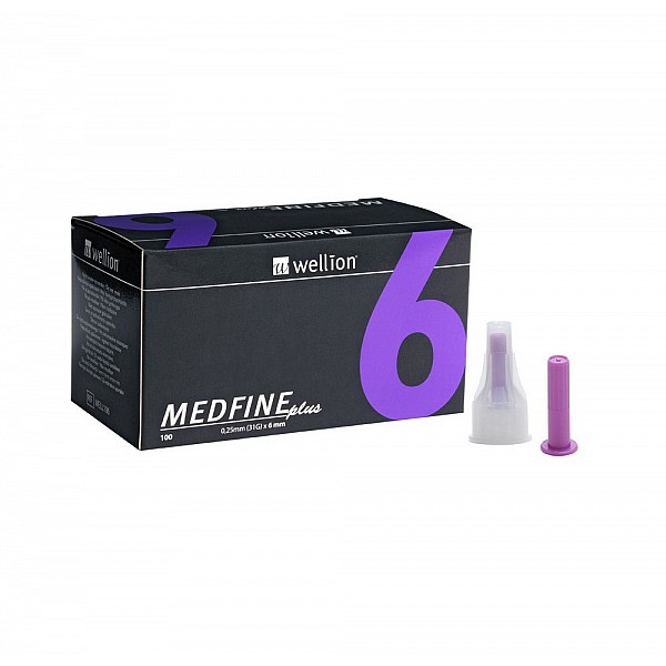 WELLION MEDFINE PLUS (ΒΕΛΟΝΕΣ ΙΝΣΟΥΛΙΝΗΣ) 31G (6MM/0,25MM) 100ΤΕΜ