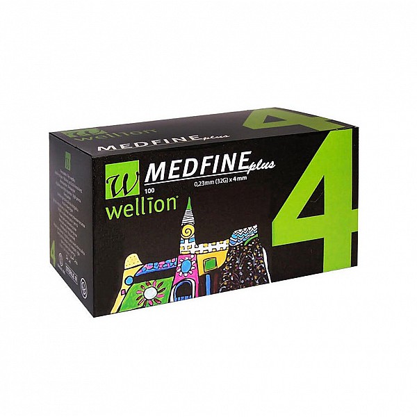 WELLION MEDFINE PLUS (ΒΕΛΟΝΕΣ ΙΝΣΟΥΛΙΝΗΣ) 32G (4MM/0,23MM) 100ΤΕΜ