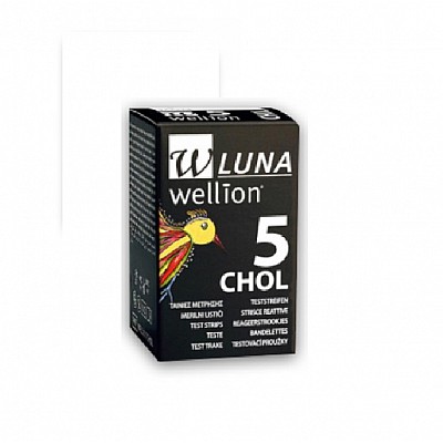 Wellion Luna 5 Strips Ταινίες Μέτρησης Χοληστερόλης 