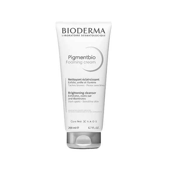 Bioderma Pigmentbio Foaming Cream Απολεπιστική Κρέμα Καθαρισμού για Άμεση Φωτεινότητα της Επιδερμίδας, 200ml