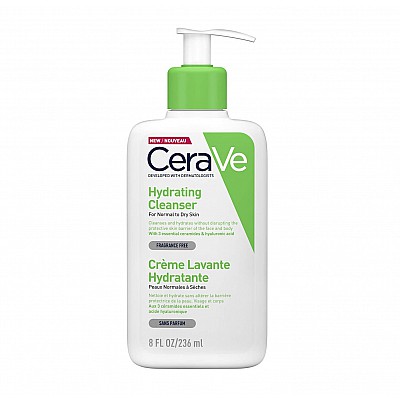 Cerave Hydrating Cleanser Κρέμα Καθαρισμού για Κανονικό εώς Ξηρό Δέρμα, 236ml