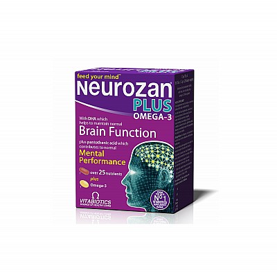 Vitabiotics Neurozan Plus Omega 3 Συμπλήρωμα για την Μνήμη 56 κάψουλες