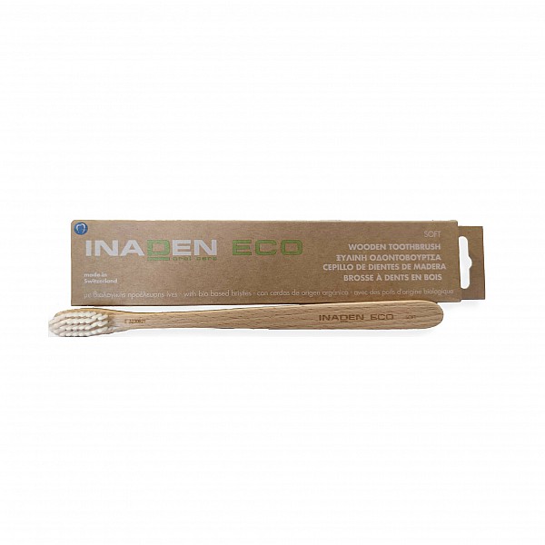 Inaden Eco Wooden Toothbrush Soft 1 Τεμάχιο