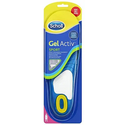 Scholl Gel Activ Sport Innovative Anatomical Insoles for Women for Sports Activities, 2 pieces