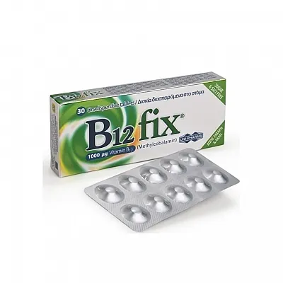Uni-Pharma B12 Vitamin - Methylcobalamine, 1000mg, 30 Ταμπλέτες