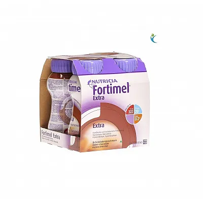 Nutricia Fortimel Extra Chocolate Υπερπρωτεϊνικό Ρόφημα με γεύση Σοκολάτα, 4x200ml