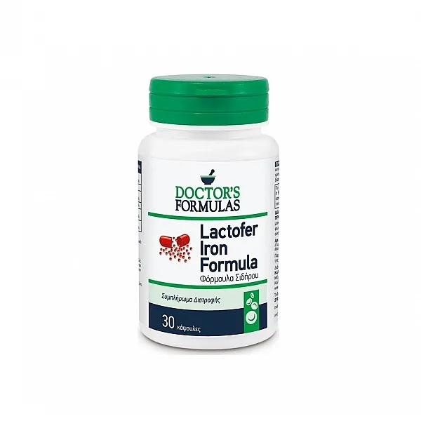 Doctor's Formulas Lactofer Iron Formula Συμπλήρωμα Διατροφής με Σίδηρο, Λακτοφερίνη, Χαλκό & Βιταμίνες, 30 tabs