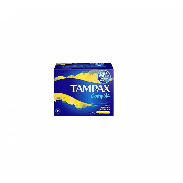 Tampax Compak Regular Tampons με απλικατέρ Υψηλής Απορροφητικότητας, 16 τεμάχια