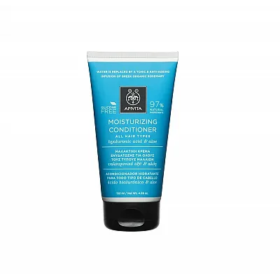 Apivita Moisturizing Conditioner for All Hair Types with Hyaluronic Acid & Aloe, 150ml