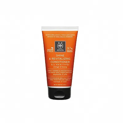 Apivita Shine & Revitalizing Conditioner for All Hair Types with Orange & Honey, 150ml
