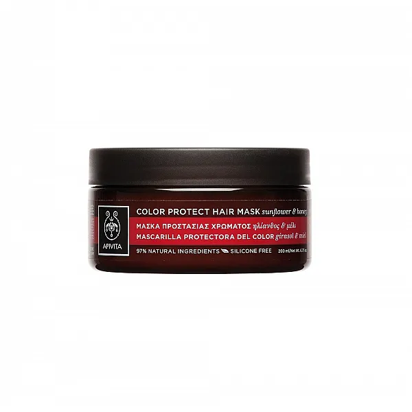 Apivita Color Protect Hair Mask Sunflower & Honey, Μάσκα Προστασίας Χρώματος για Βαμμένα Μαλλιά με Ηλίανθο & Μέλι 200ml
