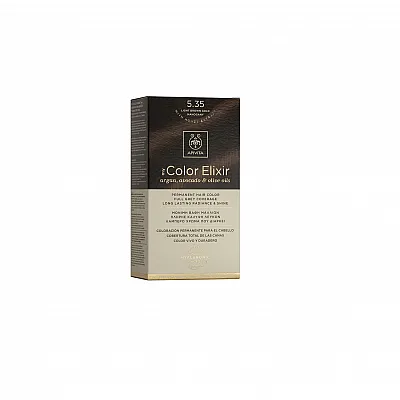 Apivita My Color Elixir Μόνιμη Βαφή Μαλλιών No 5.35 Καστανό Ανοιχτό Μελί Μαονί, 1 τεμάχιο