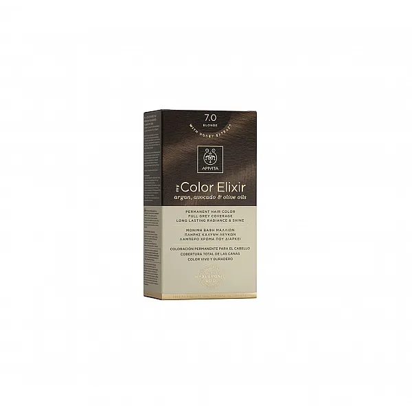 Apivita My Color Elixir Μόνιμη Βαφή Μαλλιών No 7.0 Ξανθό, 1 τεμάχιο