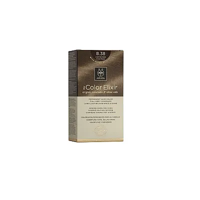 Apivita My Color Elixir Μόνιμη Βαφή Μαλλιών No 8.38 Ξανθό Ανοιχτό Μελί Περλέ, 1 τεμάχιο