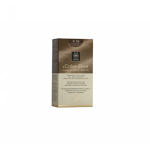 Apivita My Color Elixir Μόνιμη Βαφή Μαλλιών No 9.38 Ξανθό Πολύ Ανοιχτό Μελί Περλέ, 1 τεμάχιο