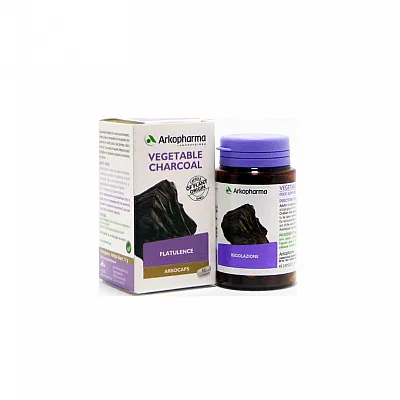 Arkopharma Arkocaps Carbo Active - Ενεργός Φυτικός Άνθρακας για Μετεωρισμό, Φούσκωμα και Κοιλιακό Πόνο, 45 κάψουλες