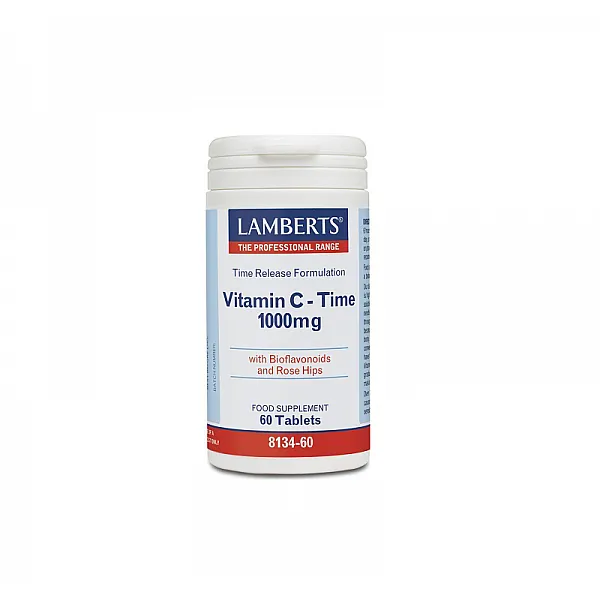 LAMBERTS Vitamin C Time Release 1000MG με Bioflavonoids , 60 Ταμπλέτες