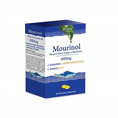 Power Health Mourinol Μουρουνέλαιο Υψηλής Καθαρότητας 600mg, 60s caps