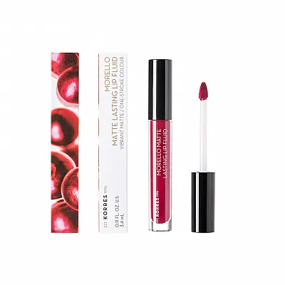 Korres Morello Matte Lasting Lip Fluid 74 Fig 3.4ml