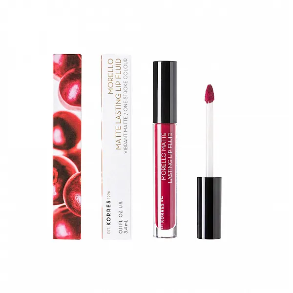 Korres Morello Matte Lasting Lip Fluid 74 Fig 3.4ml