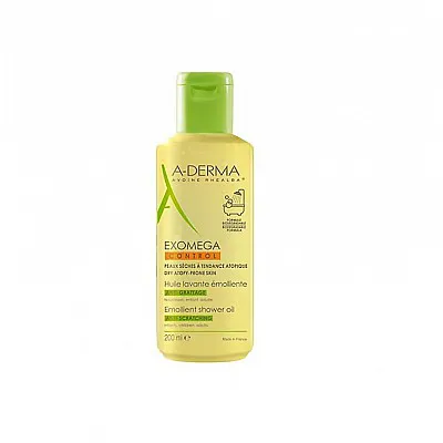 A-Derma Exomega Control Huile Lavante Emolliente 200ml | Μαλακτικό έλαιο καθαρισμού για το αίσθημα κνησμού
