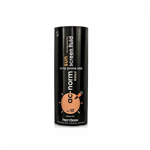 Frezyderm Ac - Norm Sunscreen Fluid Sun Tinted SPF50+ Υγρή Αντιηλιακή Προσώπου Σε μορφή Πούδρας 50ml