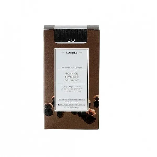 Korres Argan Oil Advanced Colorant 3.0 Καστανό Σκούρο Φυσικό
